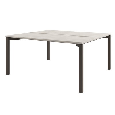 Solution D-42 (Акация Морава/Трюфель) Стол тандем на металлокаркасе