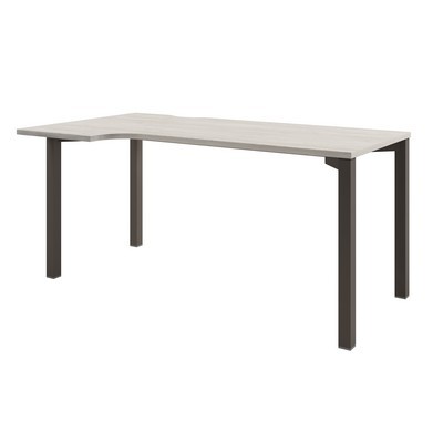 Solution D-52 л (Акация Морава/Трюфель) Стол эргономичный на металлокаркасе, левый