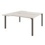 Solution D-62 (Акация Морава/Трюфель) Стол тандем эргономичный на металлокаркасе