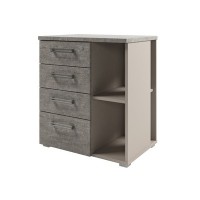 Solution D-222 л (Бетон Чефалу/Кашемир) Тумба приставная, левая