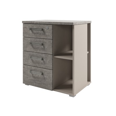 Solution D-222 л (Бетон Чефалу/Кашемир) Тумба приставная, левая