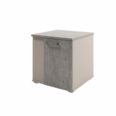 Solution D-281 (Бетон Чефалу/Кашемир) Тумба для оргтехники, узкая