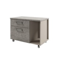 Solution D-292 л (Бетон Чефалу/Кашемир) Тумба подкатная, левая