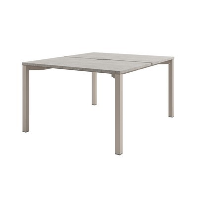 Solution D-40 (Бетон Чефалу/Кашемир) Стол тандем на металлокаркасе
