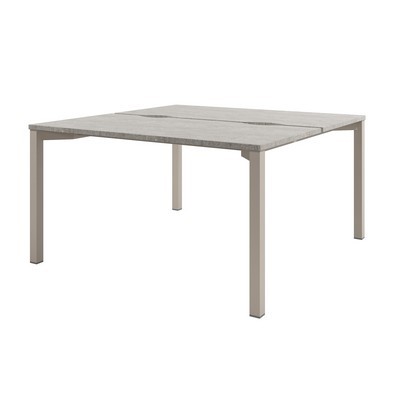Solution D-41 (Бетон Чефалу/Кашемир) Стол тандем на металлокаркасе
