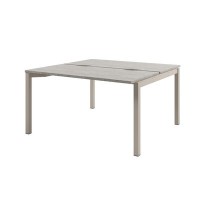 Solution D-411 (Бетон Чефалу/Кашемир) Бенч-система на 2 рабочих места, начальная секция