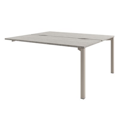 Solution D-423 (Бетон Чефалу/Кашемир) Бенч-система на 2 рабочих места, конечная секция