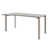 Solution D-52 л (Бетон Чефалу/Кашемир) Стол эргономичный на металлокаркасе, левый