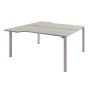 Solution D-62 (Бетон Чефалу/Кашемир) Стол тандем эргономичный на металлокаркасе