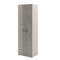 Solution D-631 (Бетон Чефалу/Кашемир) Гардероб с планкой узкий