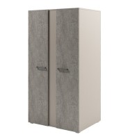 Solution D-72 (Бетон Чефалу/Кашемир) Стеллаж двухсторонний широкий