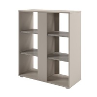Solution D-73 (Бетон Чефалу/Кашемир) Стеллаж с планкой средний открытый
