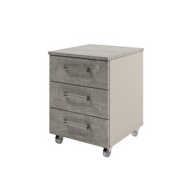 Solution D-91 (Бетон Чефалу/Кашемир) Тумба подкатная