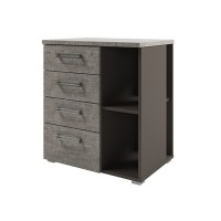 Solution D-222 л (Бетон Чефалу/Трюфель) Тумба приставная, левая