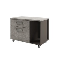 Solution D-292 л (Бетон Чефалу/Трюфель) Тумба подкатная, левая