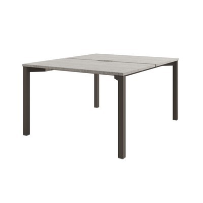 Solution D-40 (Бетон Чефалу/Трюфель) Стол тандем на металлокаркасе