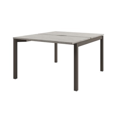 Solution D-401 (Бетон Чефалу/Трюфель) Бенч-система на 2 рабочих места, начальная секция