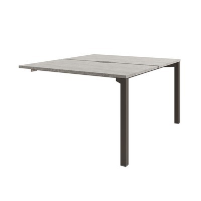 Solution D-403 (Бетон Чефалу/Трюфель) Бенч-система на 2 рабочих места, конечная секция