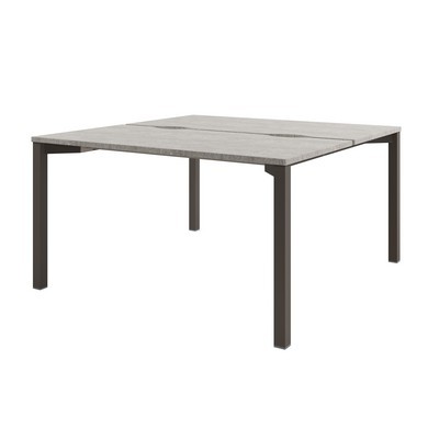 Solution D-41 (Бетон Чефалу/Трюфель) Стол тандем на металлокаркасе