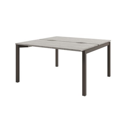 Solution D-411 (Бетон Чефалу/Трюфель) Бенч-система на 2 рабочих места, начальная секция