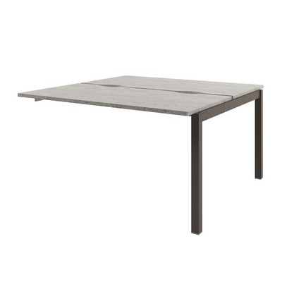 Solution D-412 (Бетон Чефалу/Трюфель) Бенч-система на 2 рабочих места, средняя секция