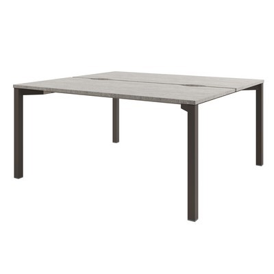 Solution D-42 (Бетон Чефалу/Трюфель) Стол тандем на металлокаркасе