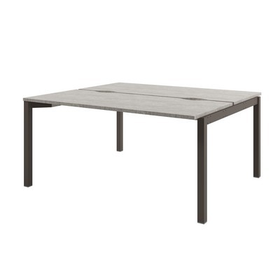 Solution D-421 (Бетон Чефалу/Трюфель) Бенч-система на 2 рабочих места, начальная секция