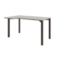 Solution D-51 л (Бетон Чефалу/Трюфель) Стол эргономичный на металлокаркасе, левый