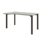 Solution D-51 л (Бетон Чефалу/Трюфель) Стол эргономичный на металлокаркасе, левый