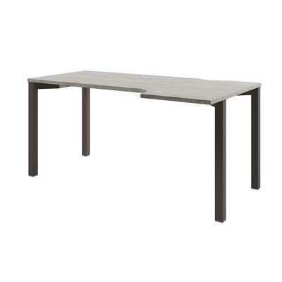 Solution D-52 пр (Бетон Чефалу/Трюфель) Стол эргономичный на металлокаркасе, правый