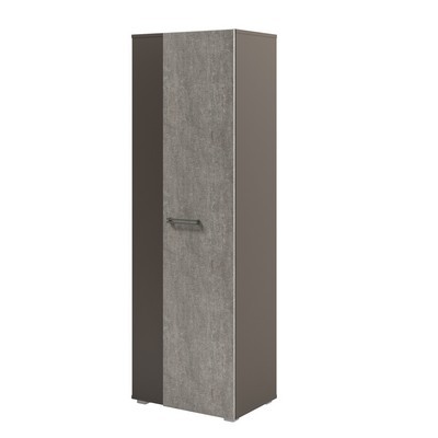 Solution D-631 (Бетон Чефалу/Трюфель) Гардероб с планкой узкий