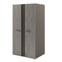 Solution D-72 (Бетон Чефалу/Трюфель) Стеллаж двухсторонний широкий