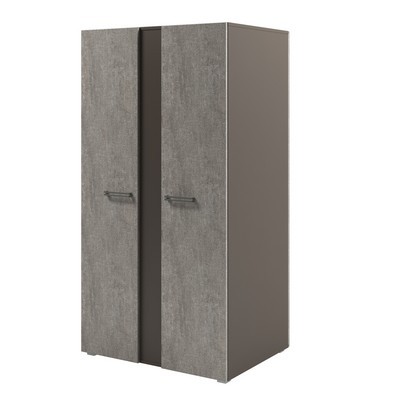 Solution D-72 (Бетон Чефалу/Трюфель) Стеллаж двухсторонний широкий