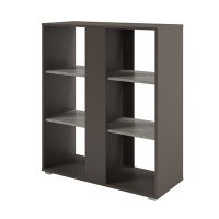 Solution D-73 (Бетон Чефалу/Трюфель) Стеллаж с планкой средний открытый