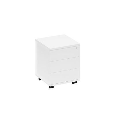 Спэйс+ А1 204 БП (Белый премиум) Тумба выкатная 3-х ящичная