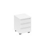 Спэйс+ А1 210 БП (Белый премиум) Тумба выкатная 3-х ящичная с ручкой-профилем