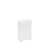 Спэйс+ А1 9364 БП (Белый премиум) Шкаф средний закрытый