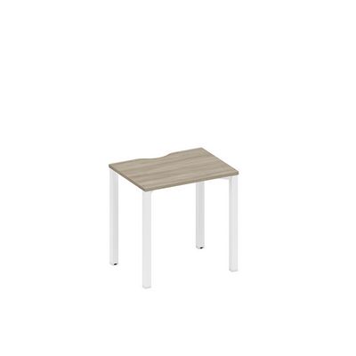 Спэйс+ А1 БГ 001.2 ВЛ (Вяз либерти/Белый гладкий) Стол письменный на металлокаркасе, столешница с вырезом