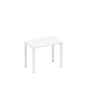Спэйс+ А1 БГ 002.2 БП (Белый премиум/Белый гладкий) Стол письменный на металлокаркасе, столешница с вырезом