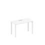 Спэйс+ А1 БГ 003 БП (Белый премиум/Белый гладкий) Стол письменный на металлокаркасе, столешница с заглушкой