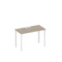Спэйс+ А1 БГ 003 ВЛ (Вяз либерти/Белый гладкий) Стол письменный на металлокаркасе, столешница с заглушкой