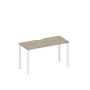 Спэйс+ А1 БГ 004.2 ВЛ (Вяз либерти/Белый гладкий) Стол письменный на металлокаркасе, столешница с вырезом
