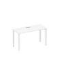Спэйс+ А1 БГ 004 БП (Белый премиум/Белый гладкий) Стол письменный на металлокаркасе, столешница с заглушкой