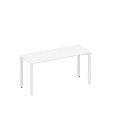 Спэйс+ А1 БГ 005.1 БП (Белый премиум/Белый гладкий) Стол письменный на металлокаркасе