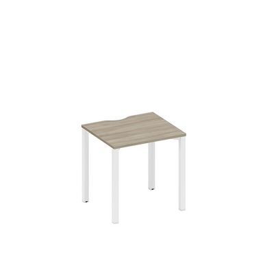 Спэйс+ А1 БГ 011.2 ВЛ (Вяз либерти/Белый гладкий) Стол письменный на металлокаркасе, столешница с вырезом