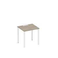 Спэйс+ А1 БГ 011 ВЛ (Вяз либерти/Белый гладкий) Стол письменный на металлокаркасе, столешница с заглушкой