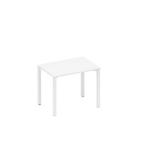 Спэйс+ А1 БГ 012.1 БП (Белый премиум/Белый гладкий) Стол письменный на металлокаркасе