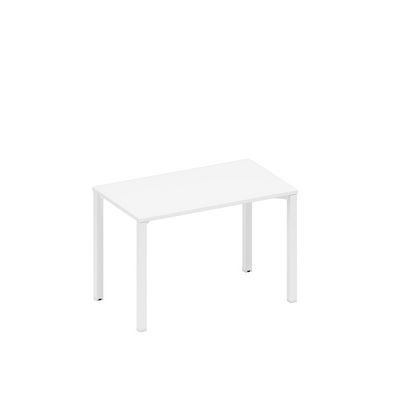Спэйс+ А1 БГ 013.1 БП (Белый премиум/Белый гладкий) Стол письменный на металлокаркасе