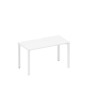 Спэйс+ А1 БГ 014.2 БП (Белый премиум/Белый гладкий) Стол письменный на металлокаркасе, столешница с вырезом