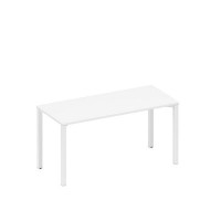 Спэйс+ А1 БГ 015.1 БП (Белый премиум/Белый гладкий) Стол письменный на металлокаркасе